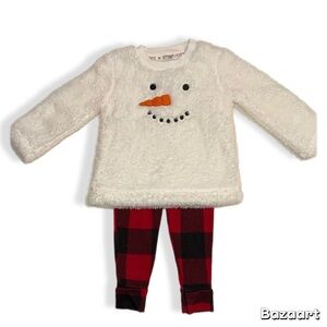 Let’s Get Cozy Snowman 6-9 Months Set Pajamas